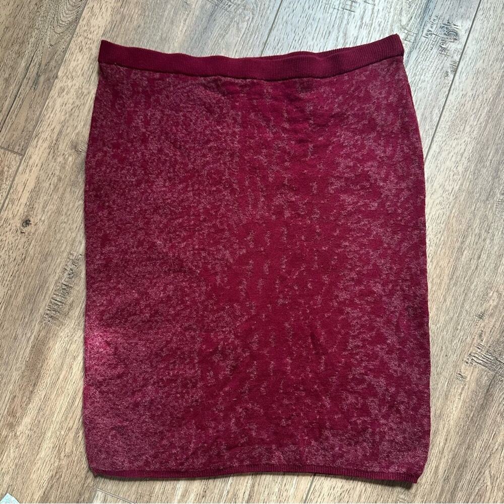 Eileen Fisher Merino Wool Pencil Skirt, Stretch, Sweater Wool Blend, Marbled, Sm